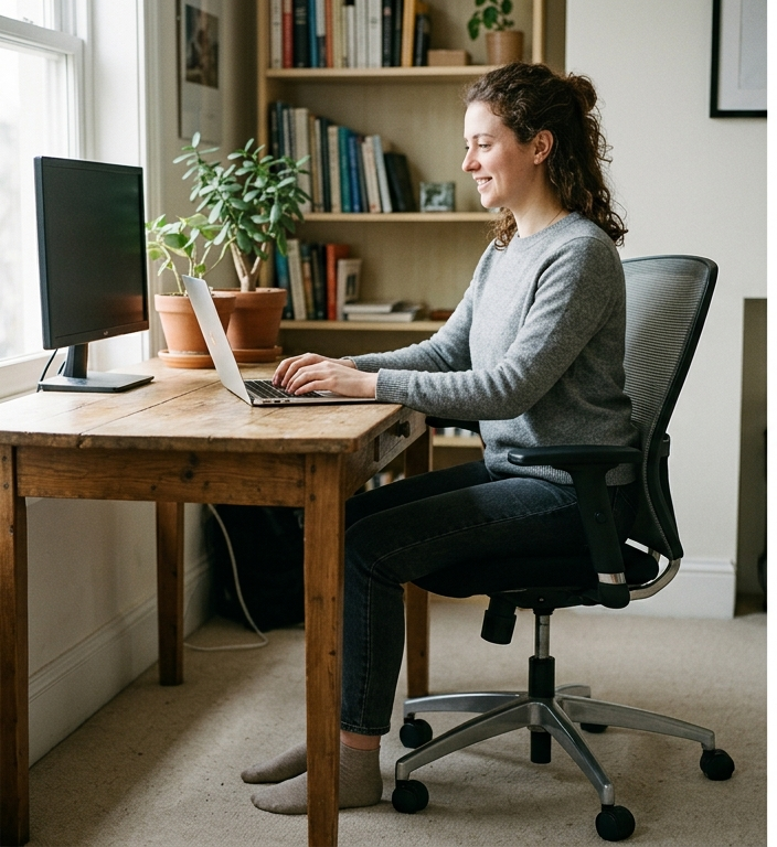 Sitting upright with BetterPose